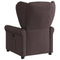 Fauteuil verstelbaar stof donkerbruin