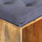 Halbankje 100x35x47 cm massief mangohout