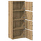 Boekenkast 40x24x102 cm bewerkt hout artisanaal eikenkleurig