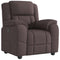 Fauteuil verstelbaar stof donkerbruin