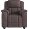 Fauteuil verstelbaar stof donkerbruin