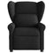 Fauteuil verstelbaar stof zwart