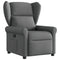 Fauteuil verstelbaar stof donkergrijs