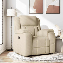 Fauteuil verstelbaar stof crmekleurig