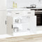 Keuken onderkast "Porto" bewerkt hout hoogglans wit