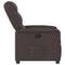 Fauteuil verstelbaar stof donkerbruin