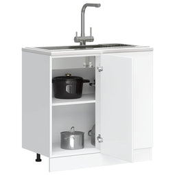 Keuken onderkast Kalmar bewerkt hout wit
