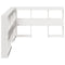 Boekenkast Hoofdeinde L-vormig 120 cm massief grenenhout wit