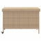 Tuinbox met wielen 110x55x73 cm poly rattan gemengd beige