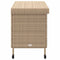 Tuinbox met wielen 110x55x73 cm poly rattan gemengd beige