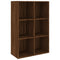 Boekenkast 66x30x98 cm bewerkt hout bruin eikenkleur