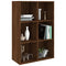 Boekenkast 66x30x98 cm bewerkt hout bruin eikenkleur
