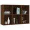 Boekenkast 66x30x98 cm bewerkt hout bruin eikenkleur