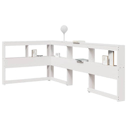 Boekenkast Hoofdeinde L-vormig 75 cm massief grenenhout wit