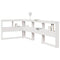 Boekenkast Hoofdeinde L-vormig 75 cm massief grenenhout wit