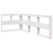 Boekenkast Hoofdeinde L-vormig 75 cm massief grenenhout wit