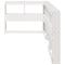 Boekenkast Hoofdeinde L-vormig 75 cm massief grenenhout wit
