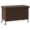 Tuinbox met wielen 110x55x73 cm poly rattan bruin