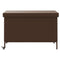 Tuinbox met wielen 110x55x73 cm poly rattan bruin