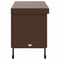 Tuinbox met wielen 110x55x73 cm poly rattan bruin
