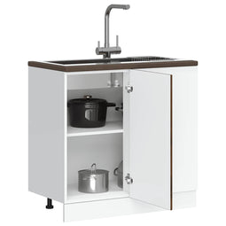 Keuken onderkast Kalmar bewerkt hout gerookt eikenkleurig