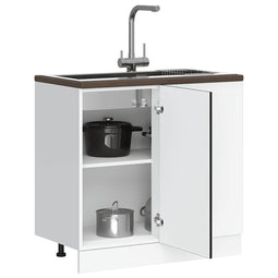 Keuken onderkast Kalmar bewerkt hout zwart
