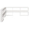 Boekenkast Hoofdeinde L-vormig 180 cm massief grenenhout wit