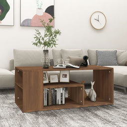 Salontafel 100x50x40 cm bewerkt hout bruineiken