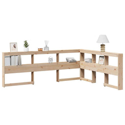 Boekenkast Hoofdeinde L-vormig 160 cm massief grenenhout
