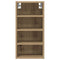 Hangkast 30x29,5x60 cm bewerkt hout artisanaal eikenkleur