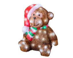 Lumineo - LED aap l25b29h35.5 cm bruin/koel wit