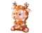 Lumineo - LEDrendier l27b32h38 cm bruin/k.wit/mlt