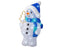 Lumineo - LED sneeuwpop l20b21h43 cm wit/wit/warm wit