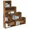 Boekenkast 157x24x160 cm bewerkt hout oud houtkleurig