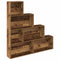 Boekenkast 157x24x160 cm bewerkt hout oud houtkleurig