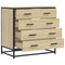 Ladekast 70x41x70 cm bewerkt hout sonoma eikenkleurig