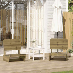 Tuinstoelen 2 st 60x64x70,5 cm gempregneerd hout
