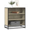 Dressoir 68x35x76 cm bewerkt hout en metaal sonoma eikenkleur