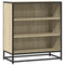 Dressoir 68x35x76 cm bewerkt hout en metaal sonoma eikenkleur