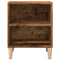 Nachtkastje 40x30x50 cm bewerkt hout oud houtkleurig