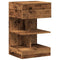 Nachtkastje 40x35x65 cm bewerkt hout oud houtkleurig