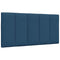 Hoofdbordkussen 100 cm stof blauw