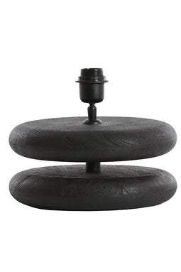 Light&living Lampvoet Ø25x9 cm EBOLI hout mat zwart