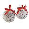 Kerstballen Home ESPRIT Wit Rood PVC (7 Stuks)