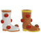Grondlegger Home ESPRIT Wit Oranje Dolomite 21 X 12,5 X 22 cm (2 Stuks)