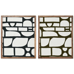 Schilderij Home ESPRIT Blauw Groen Modern 60 x 3 x 75 cm (2 Stuks)