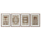 Canvas Home ESPRIT Wit Natuurlijk Modern Scandinavisch 36 X 2,3 X 50,3 cm (4 Stuks)
