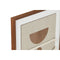 Canvas Home ESPRIT Wit Natuurlijk Modern Scandinavisch 36 X 2,3 X 50,3 cm (4 Stuks)