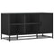 Schoenenbank 100x40x53,5 cm bewerkt hout en metaal zwart