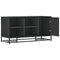 Schoenenbank 100x40x53,5 cm bewerkt hout en metaal zwart